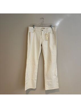 Levi's Slim Fit Low Bootcut Stretch 545 Cream Jeans Size 14 NWT